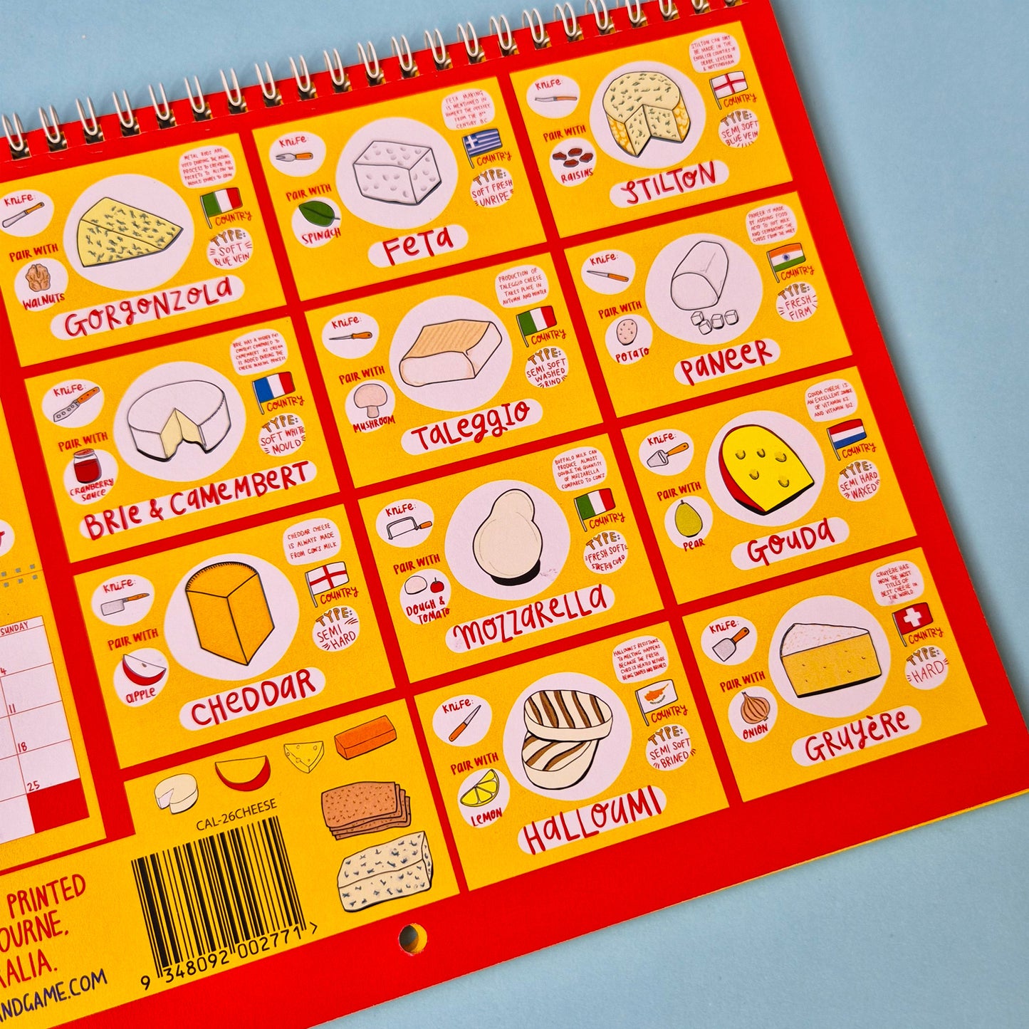 2026 Cheese Calendar