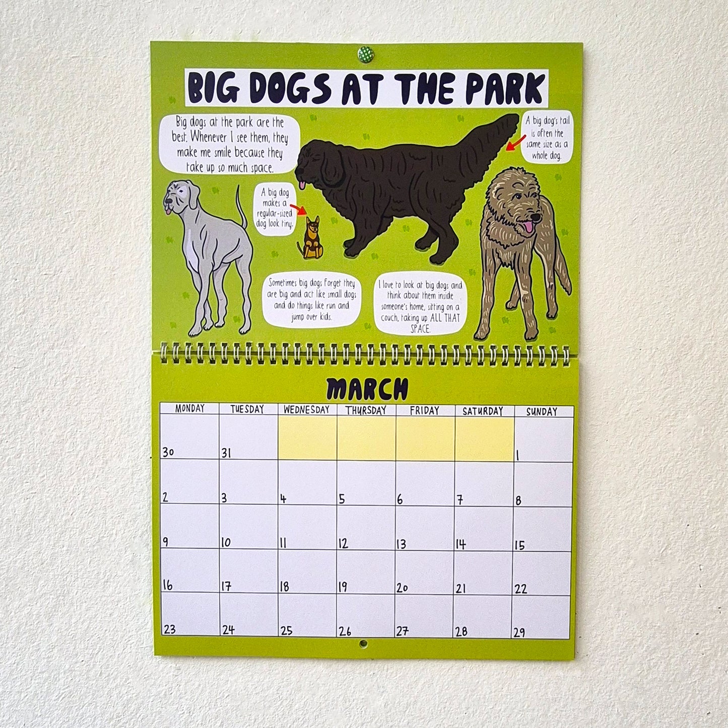 2026 Dog Park Calendar