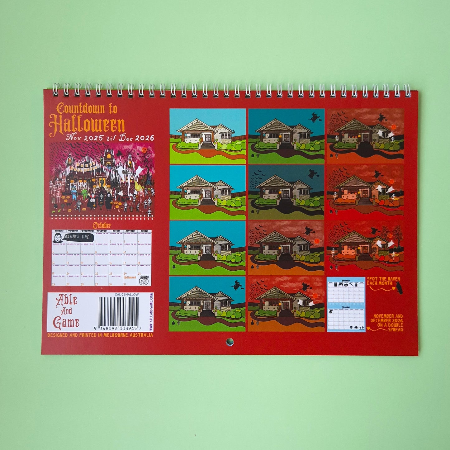 2026 Countdown To Halloween Calendar (Nov 2025 - Dec 2026)