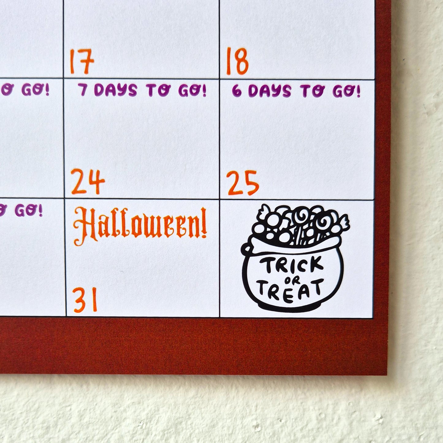 2026 Countdown To Halloween Calendar (Nov 2025 - Dec 2026)