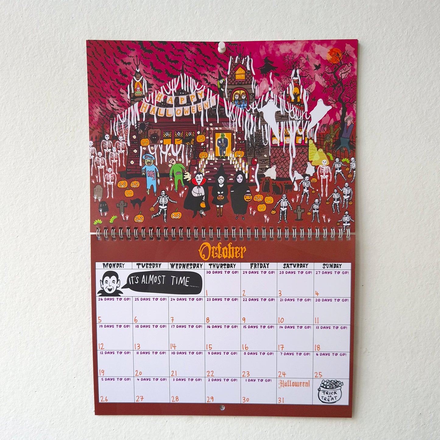 2026 Countdown To Halloween Calendar (Nov 2025 - Dec 2026)