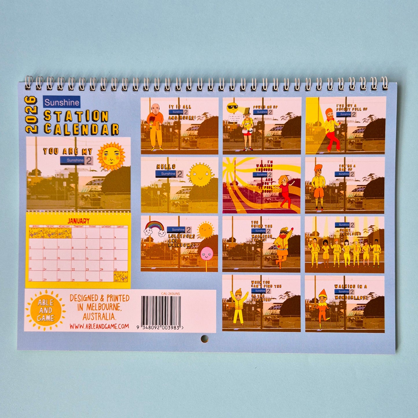 2026 Sunshine Train Station Calendar