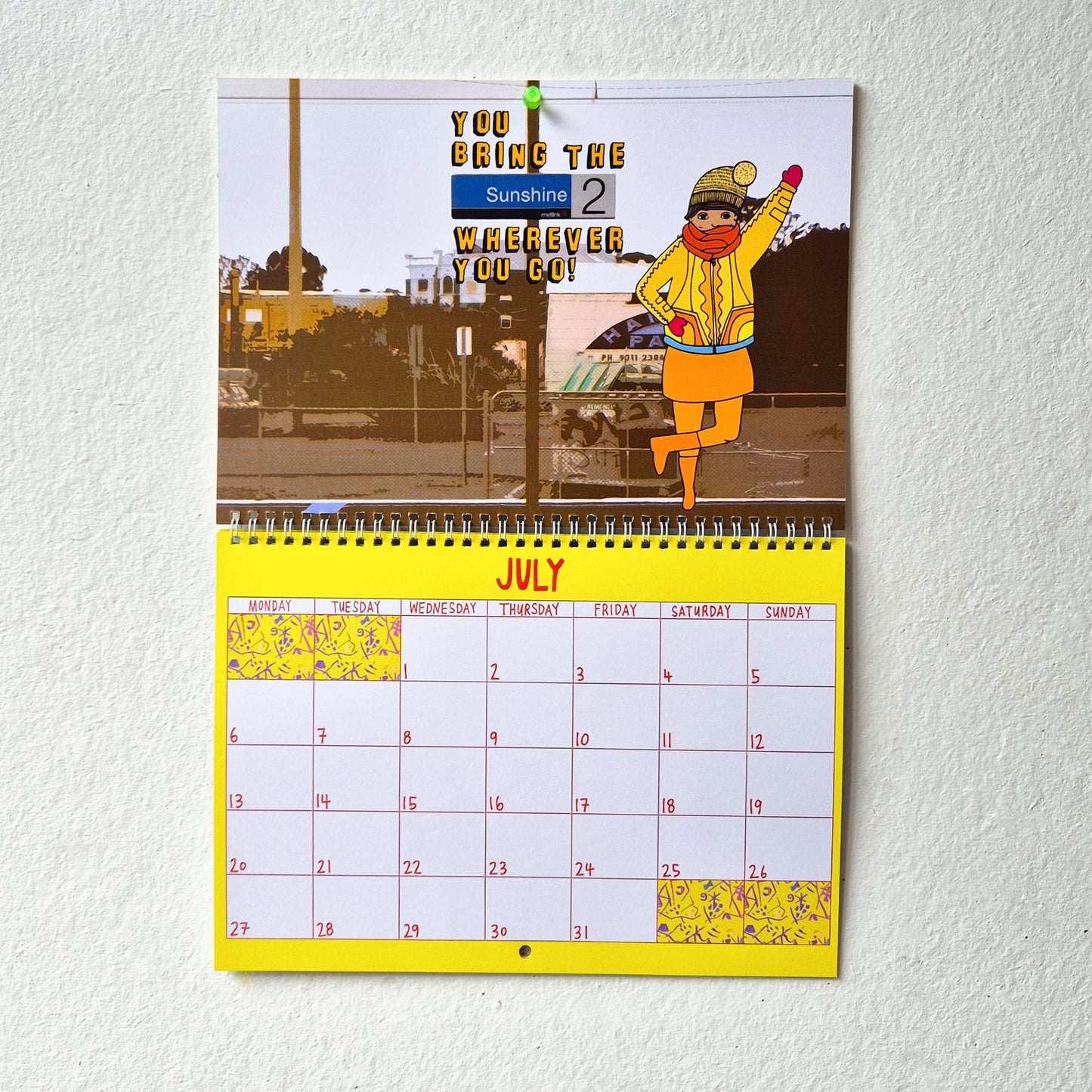 2026 Sunshine Train Station Calendar