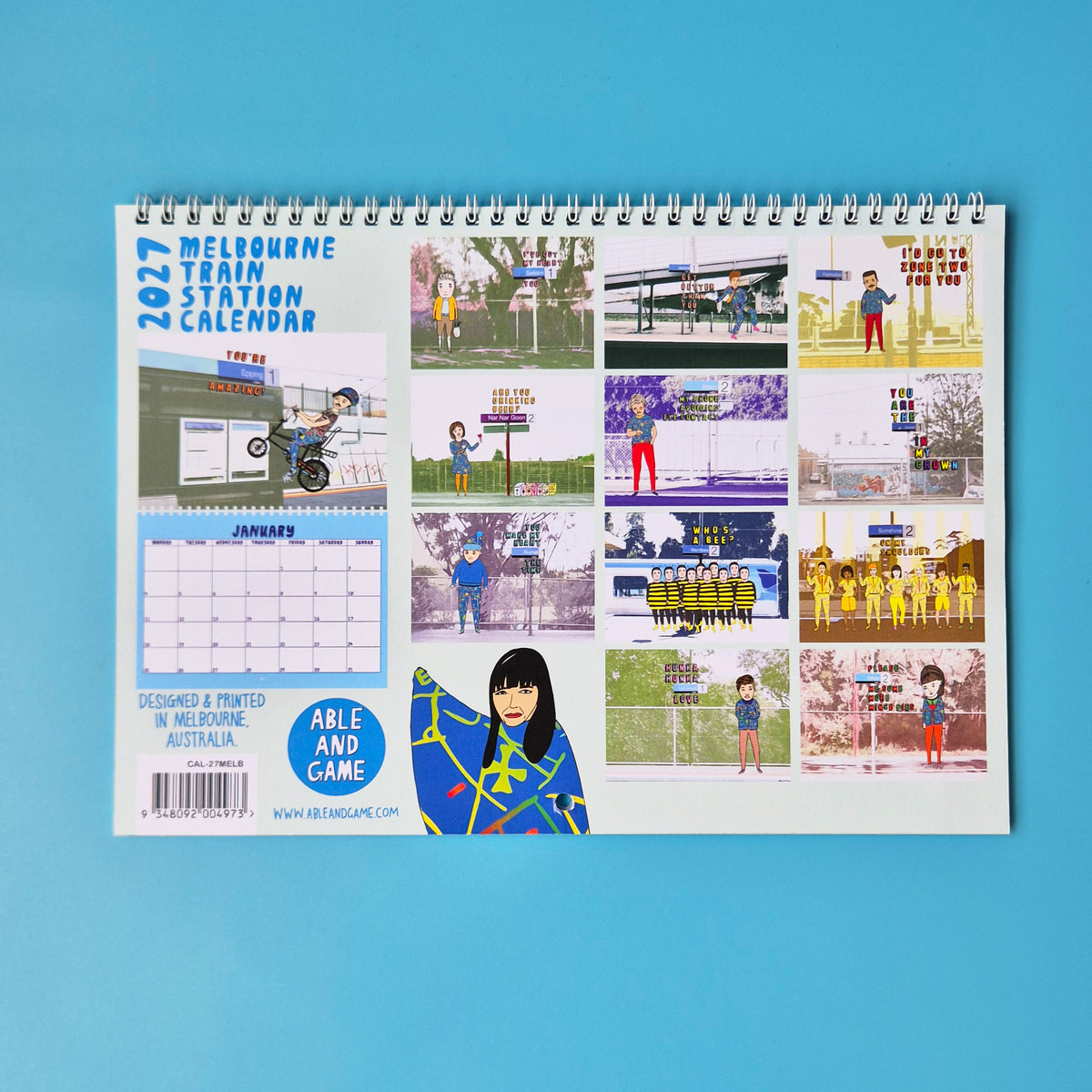 2027 Melbourne Train Station Calendar