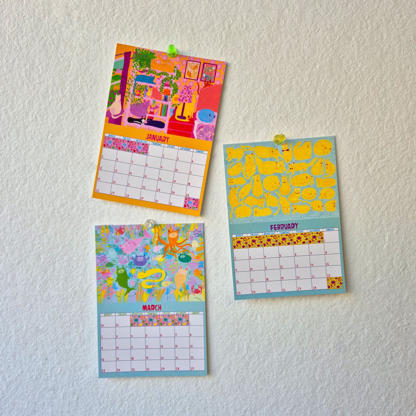 12 Pack Postcards - 2026 Kitty Calendar