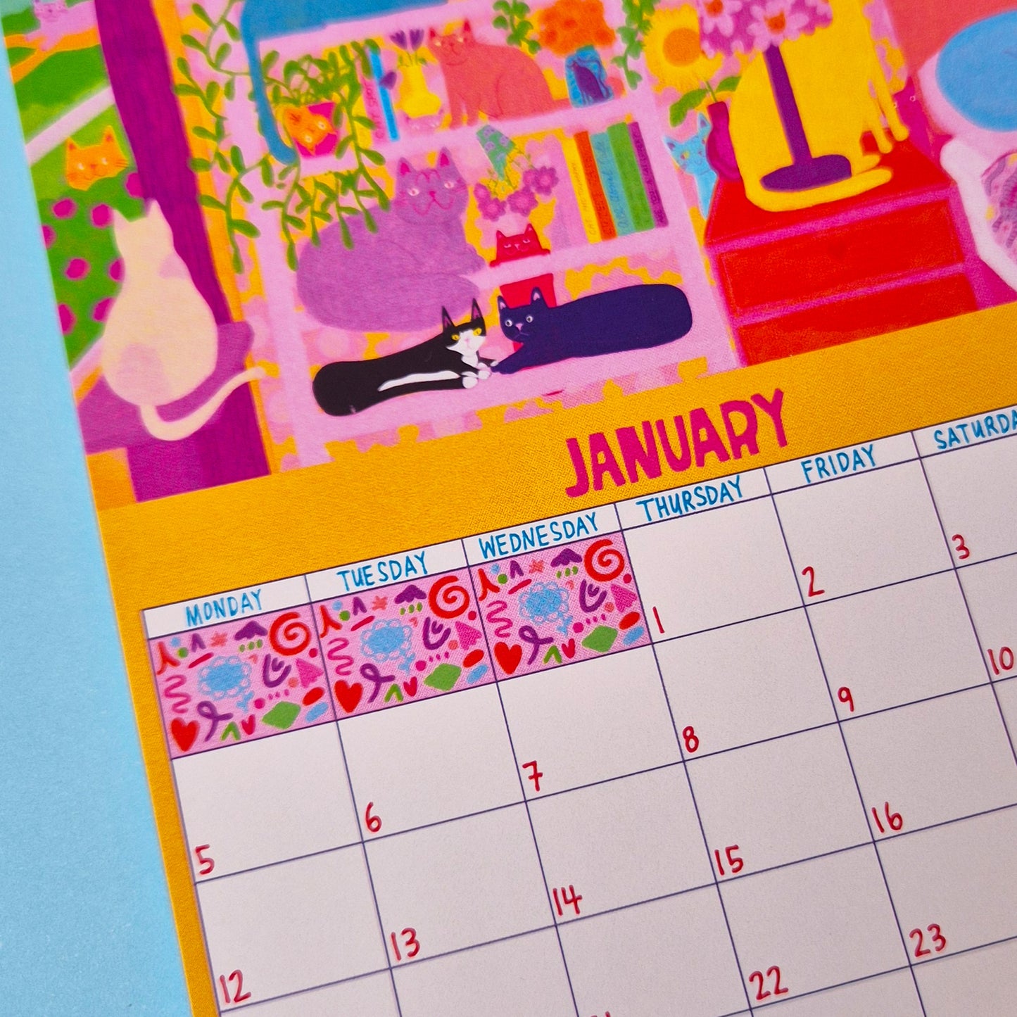 12 Pack Postcards - 2026 Kitty Calendar