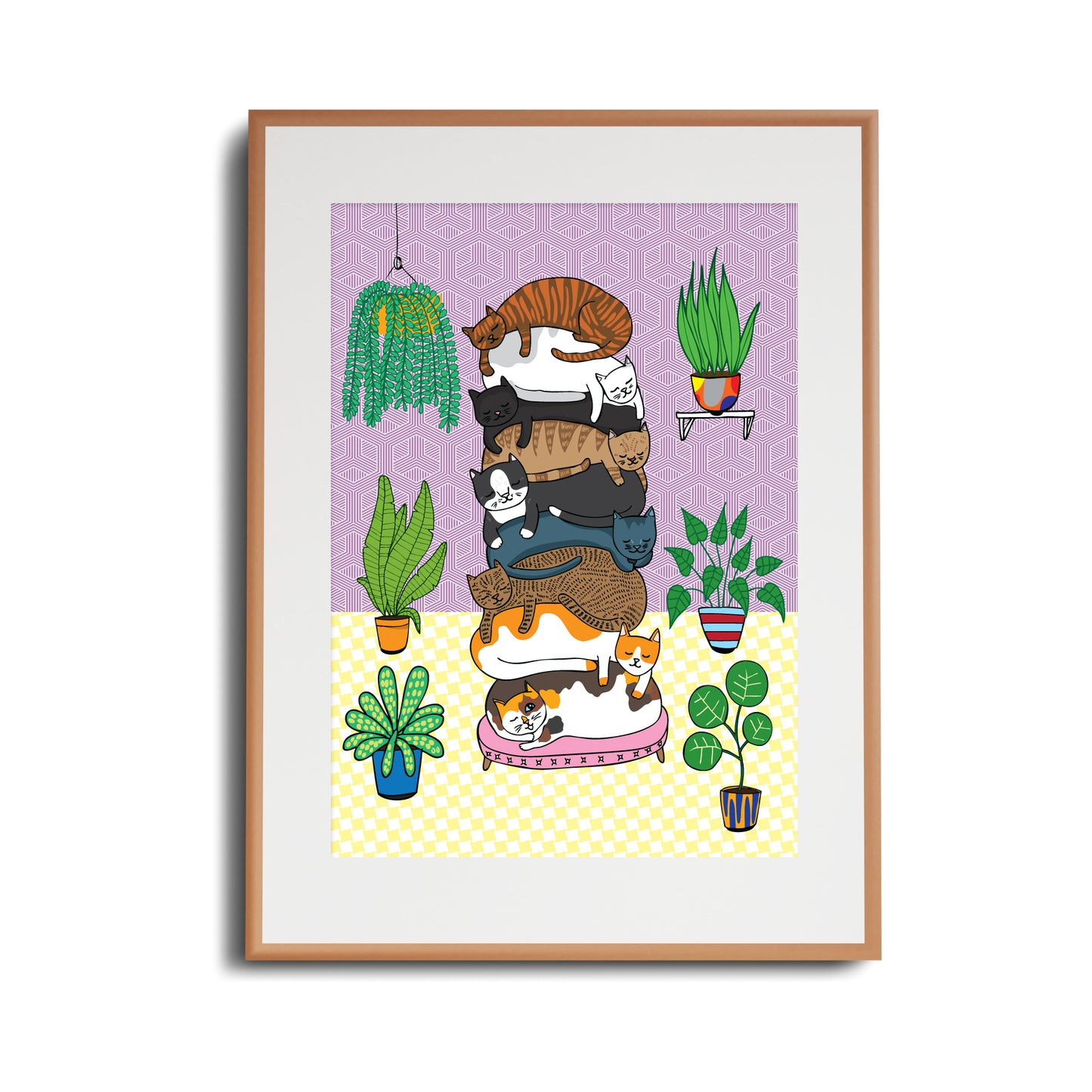 Cats Stack - Art Print