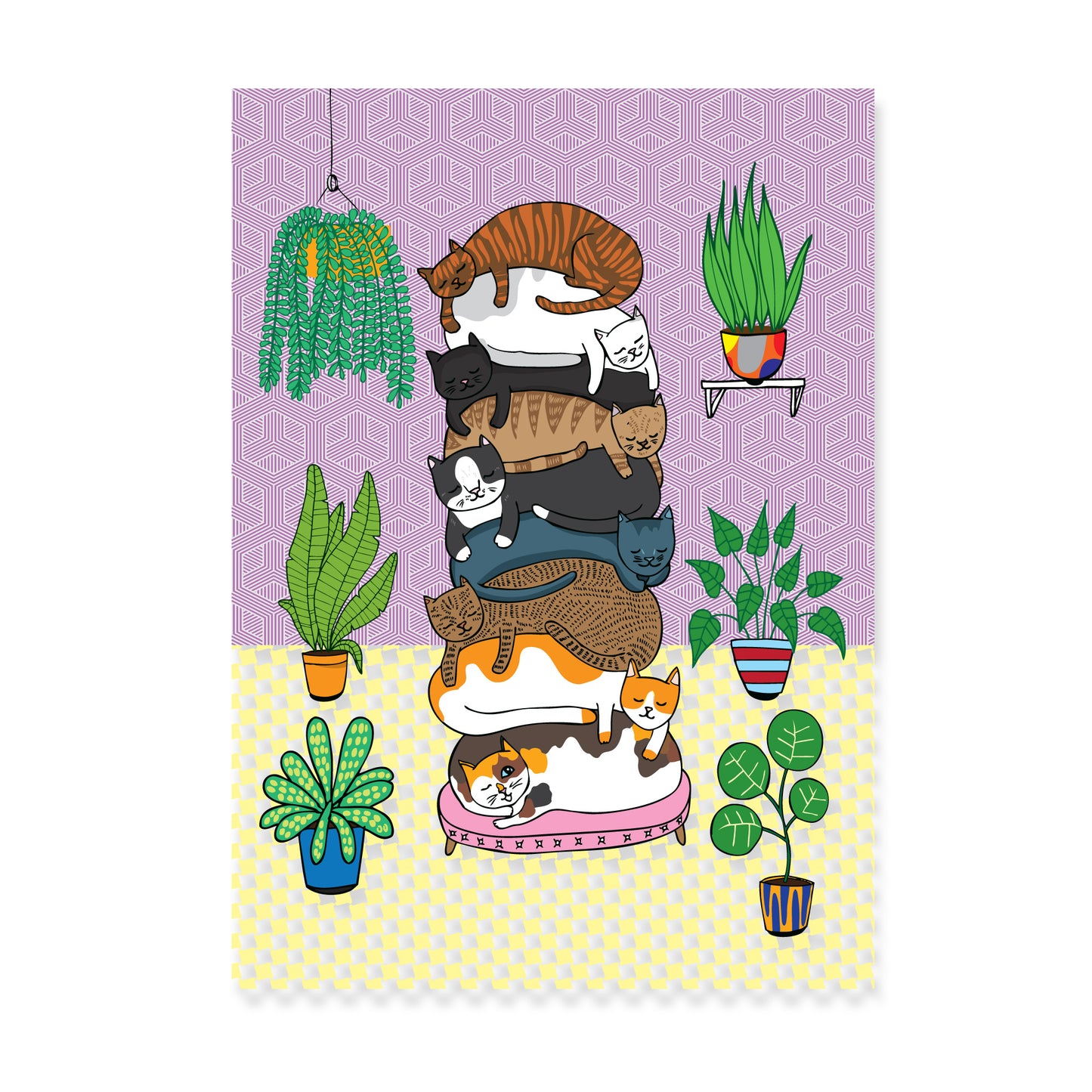 Cats Stack - Art Print