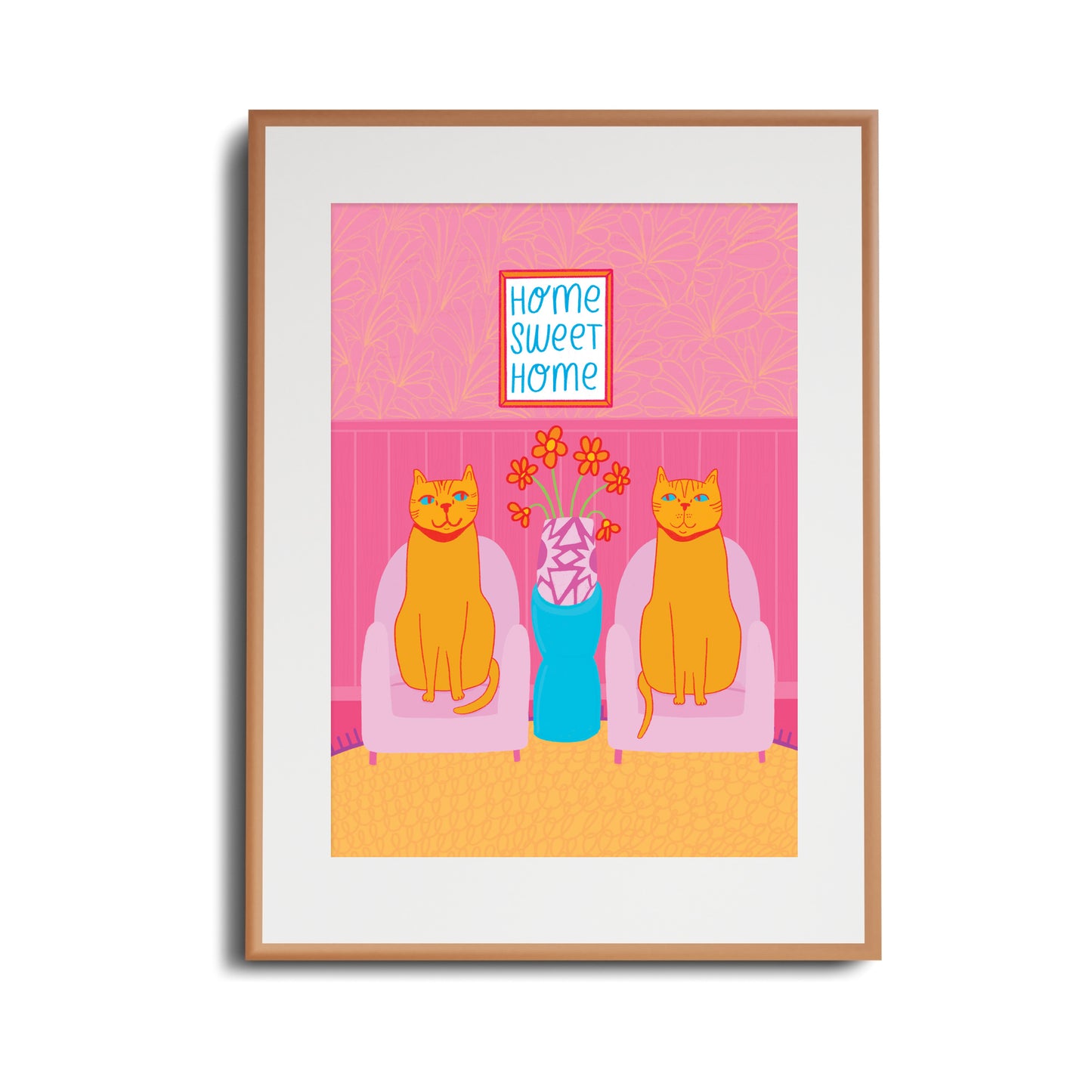 Home Sweet Home Cats - Art Print