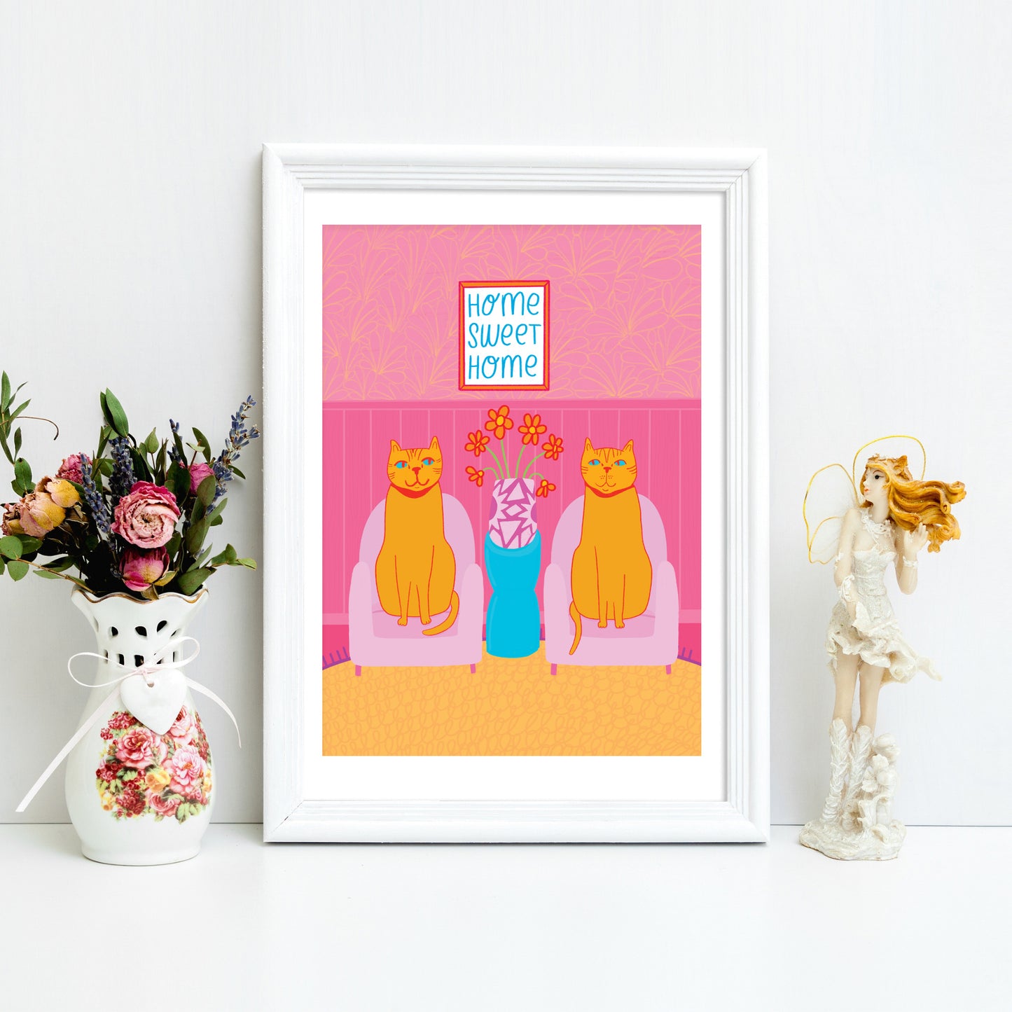 Home Sweet Home Cats - Art Print