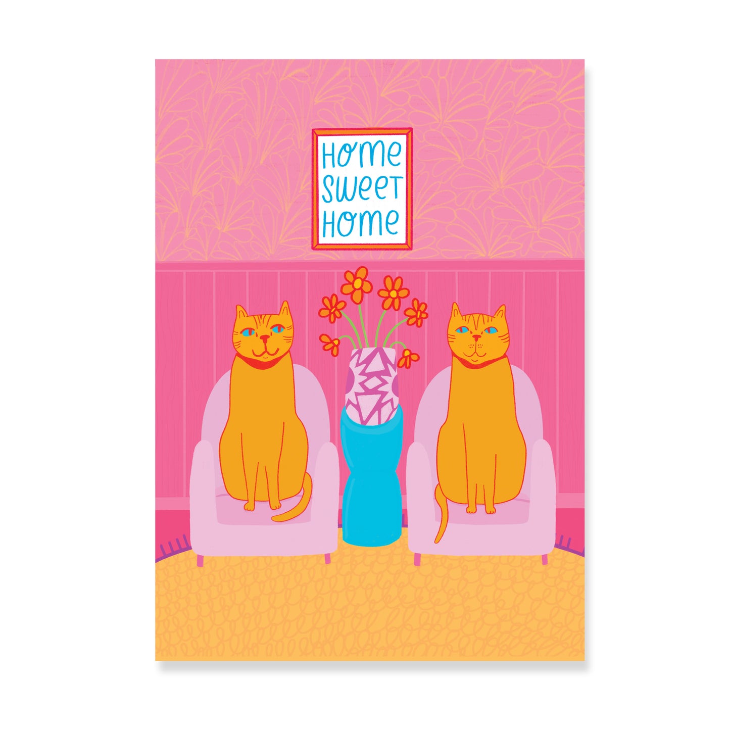 Home Sweet Home Cats - Art Print