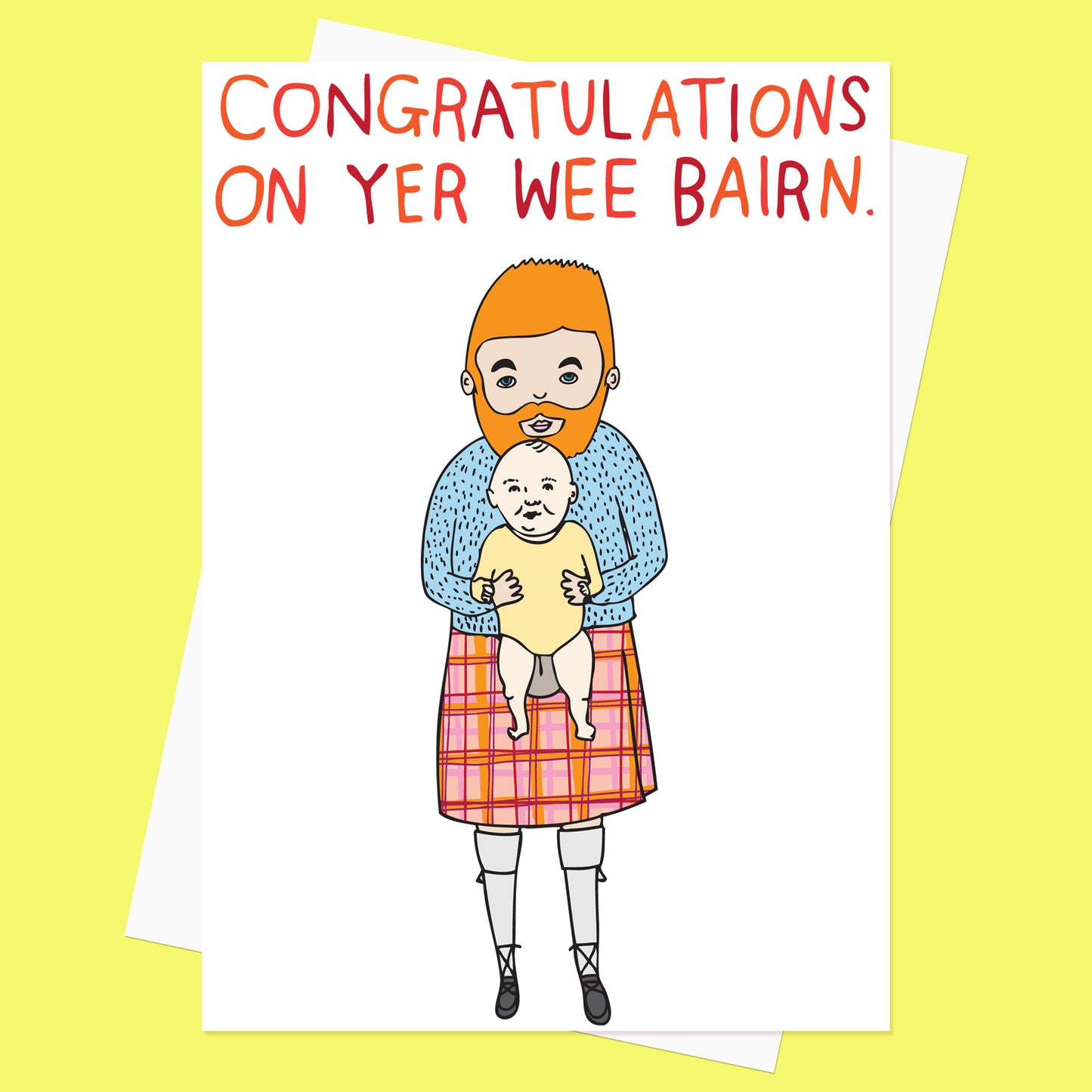 Congratulations On Yer Wee Bairn - New Baby Card