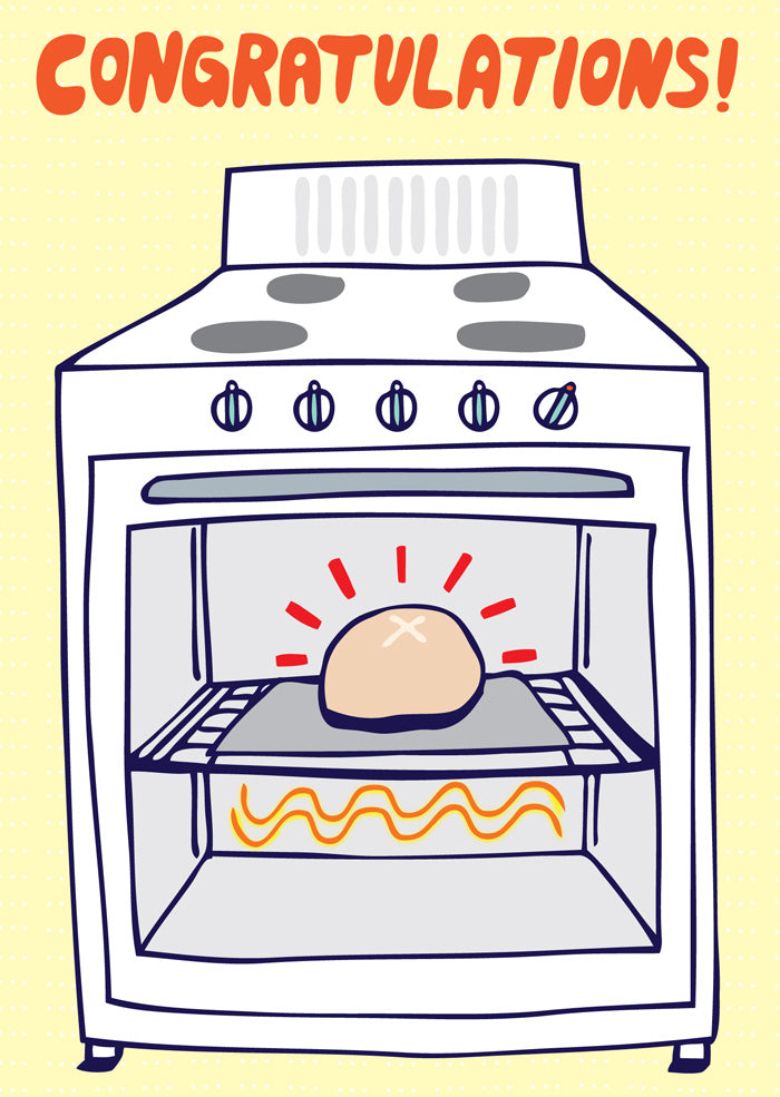 Bun In The Oven - Pregnancy Card
