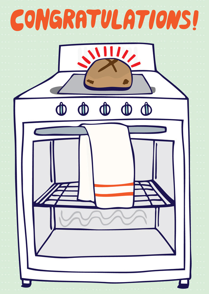 Bun Out Of The Oven -New Baby Card