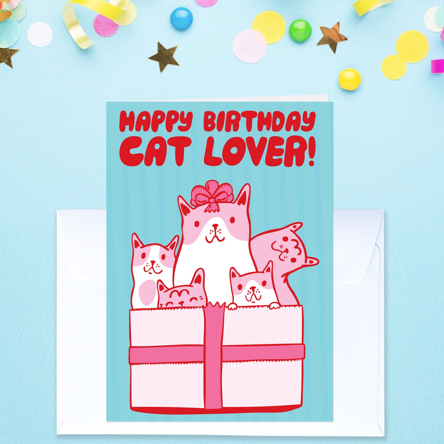 Happy Birthday Cat Lover - Birthday Card