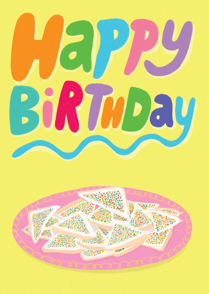 Fairy Bread Happy Birthday - Birthday Card