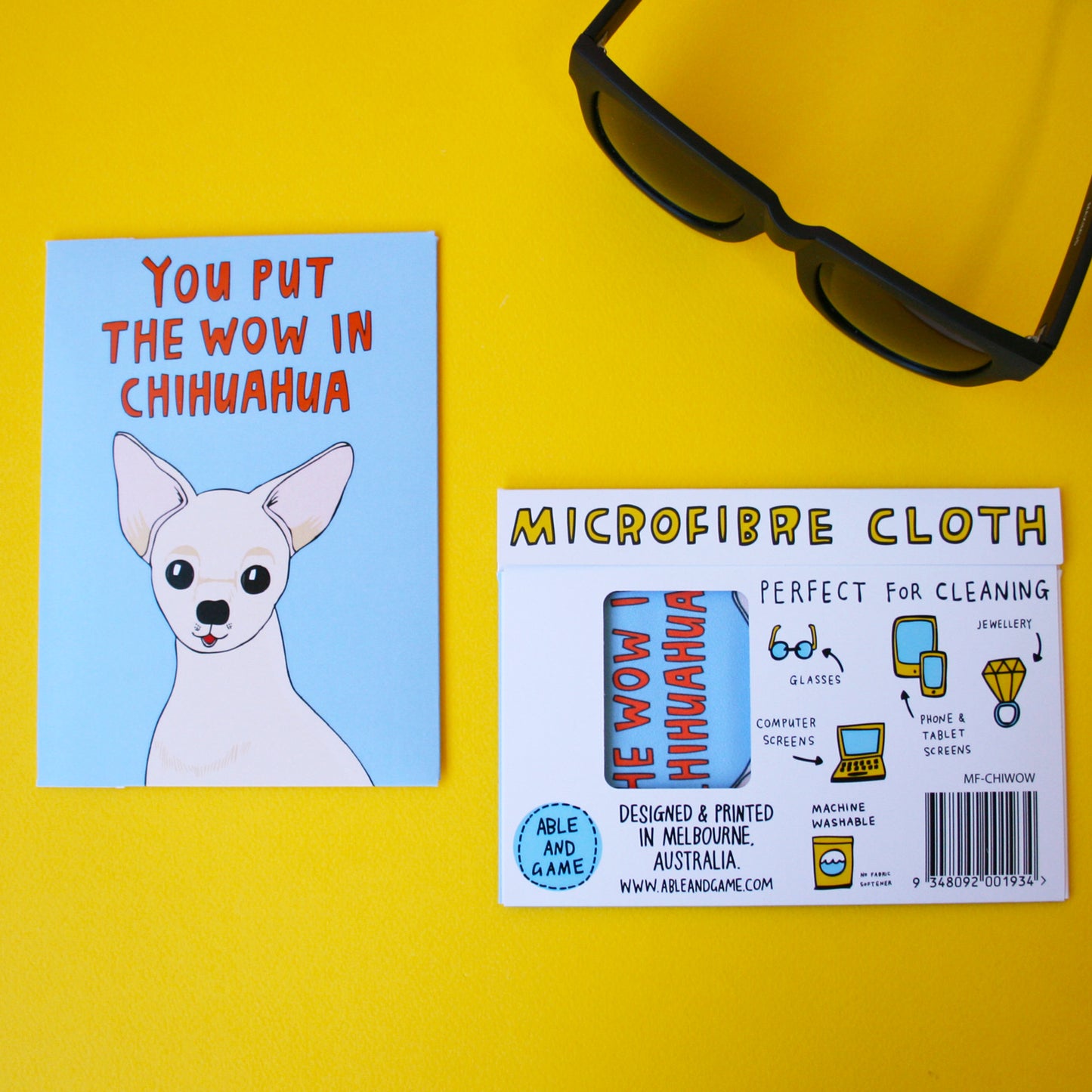 You Put The Wow In Chihuahua - Microfibre Glasses Cleaning Cloth