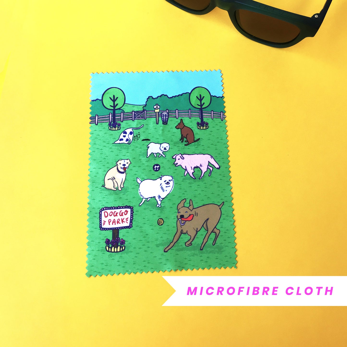 Dog Park - Microfibre Glasses Cleaning Cloth