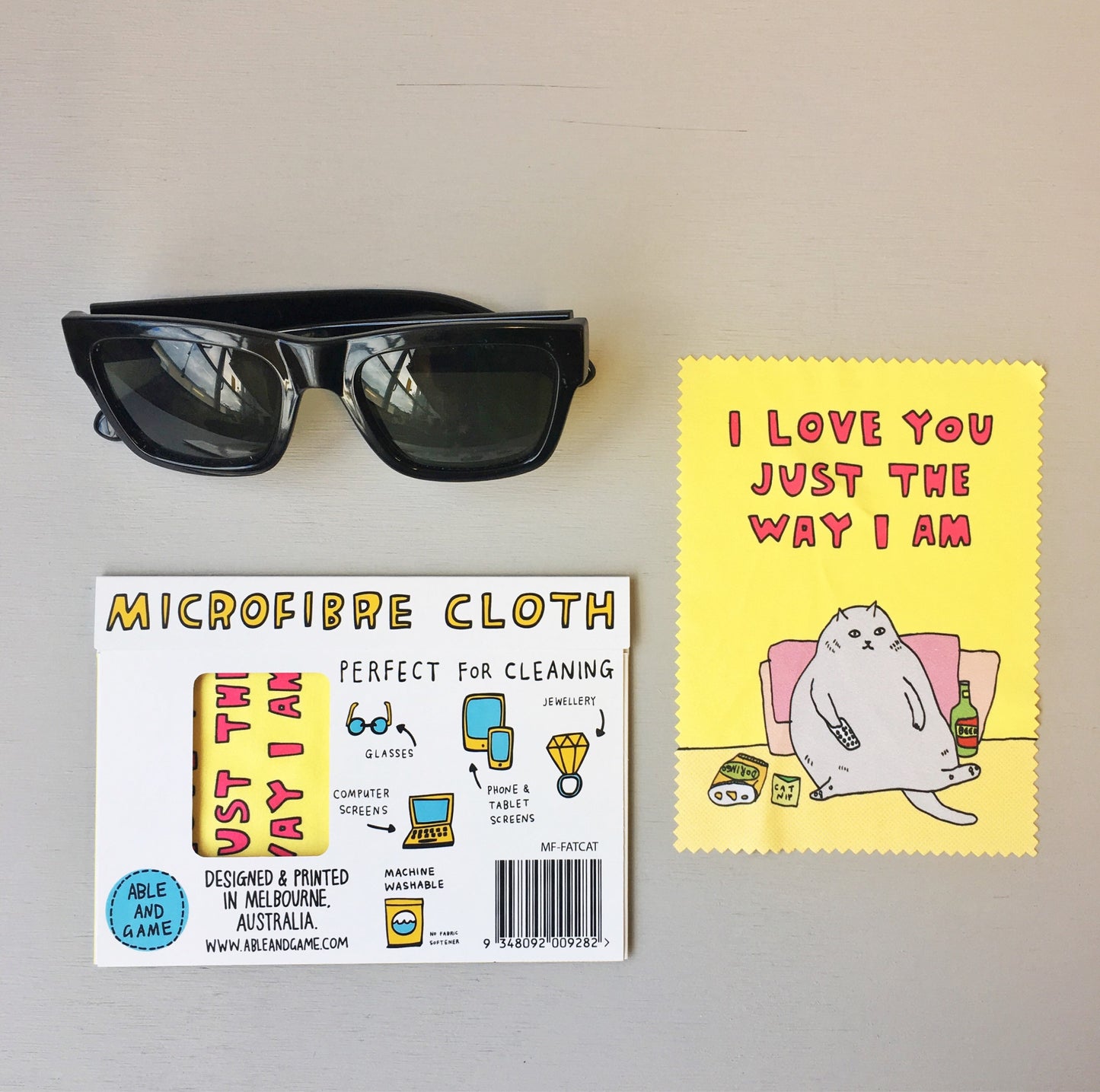 Fat Cat - Microfibre Glasses Cleaning Cloth