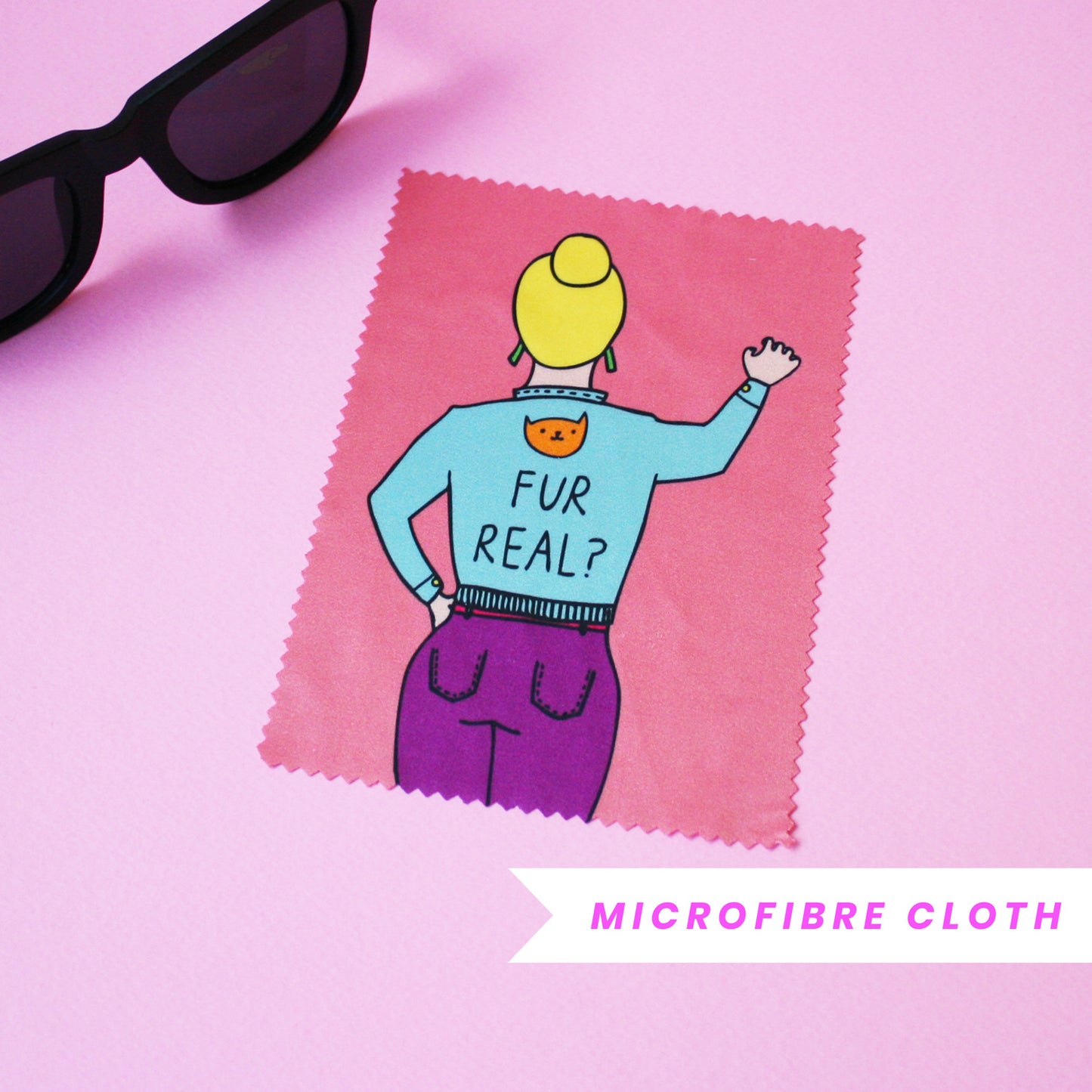Fur Real - Microfibre Glasses Cleaning Cloth