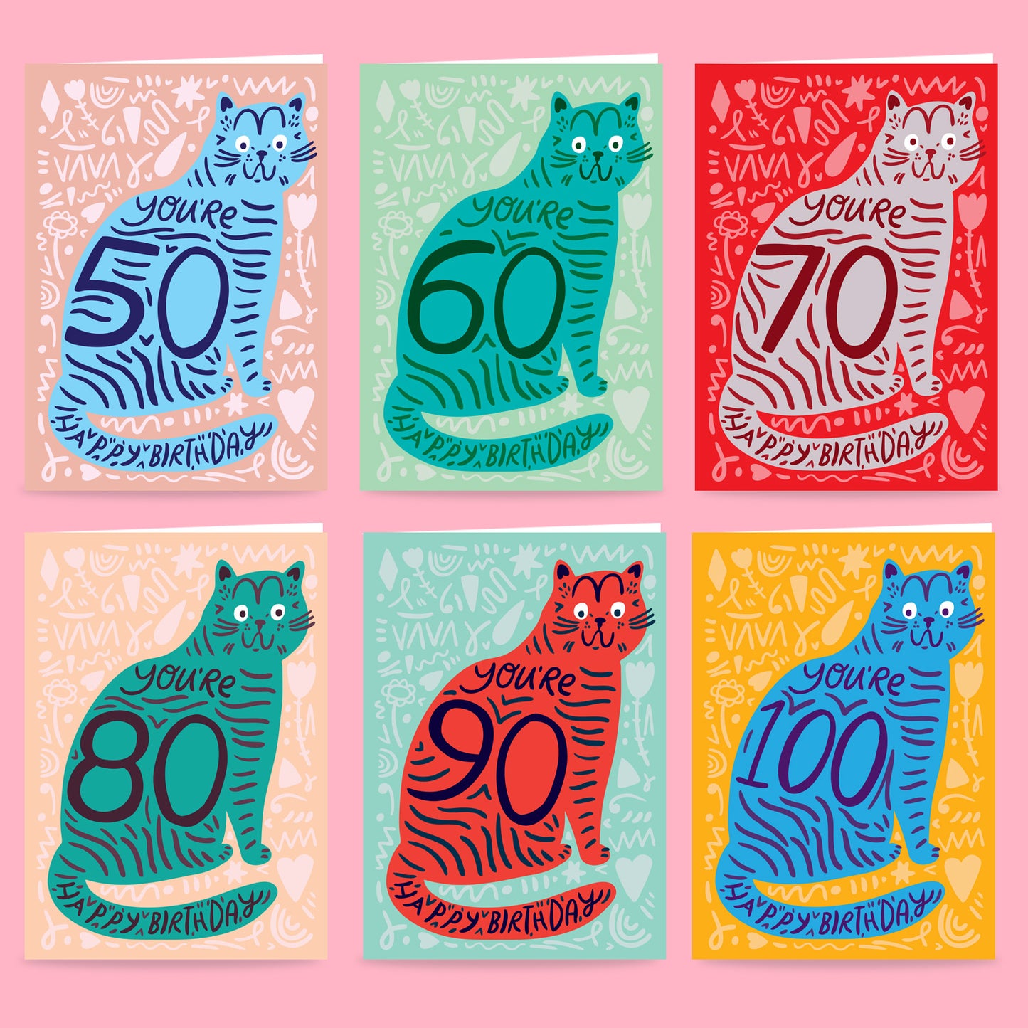Cat Fur You're (AGE) - Milestone Birthday Card