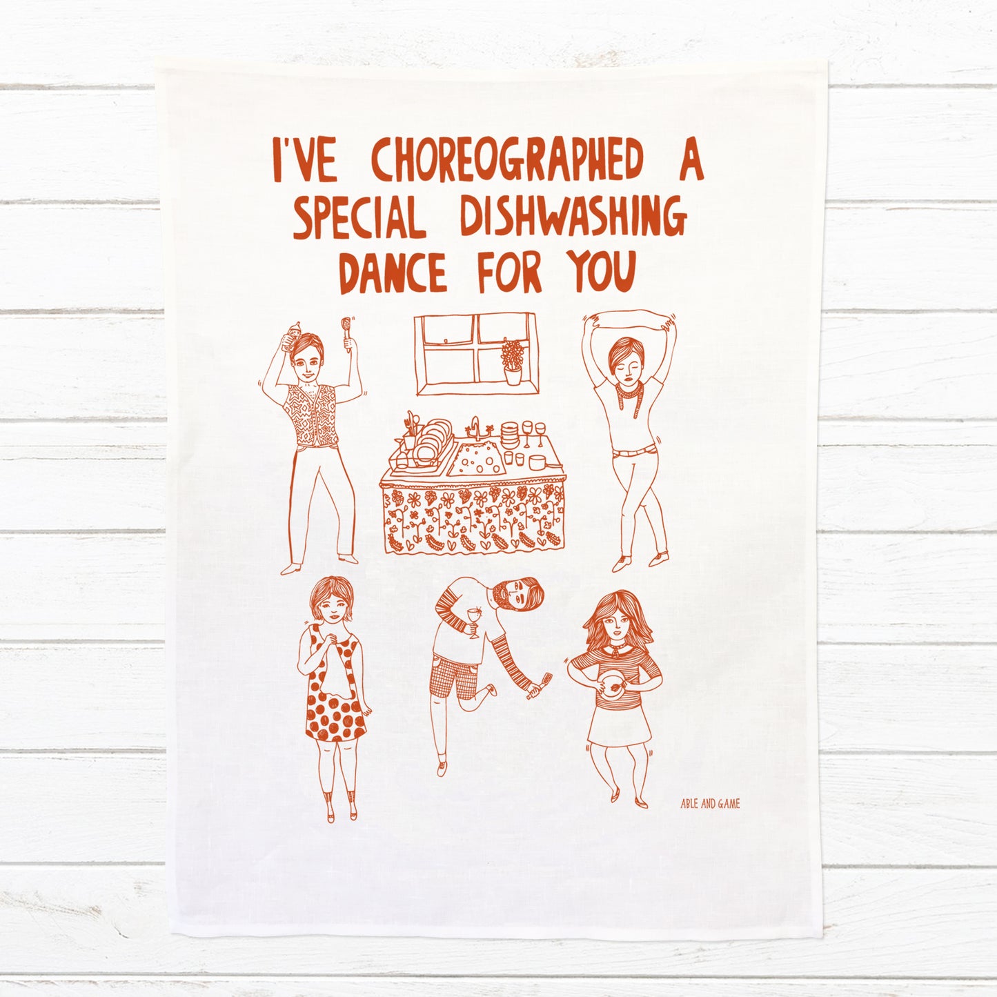 I've Choreographed A Special Dishwashing Dance For You - 100% Linen Tea Towel