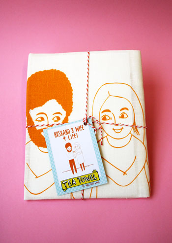 Husband And Wife 4 Life - 100% Linen Tea Towel