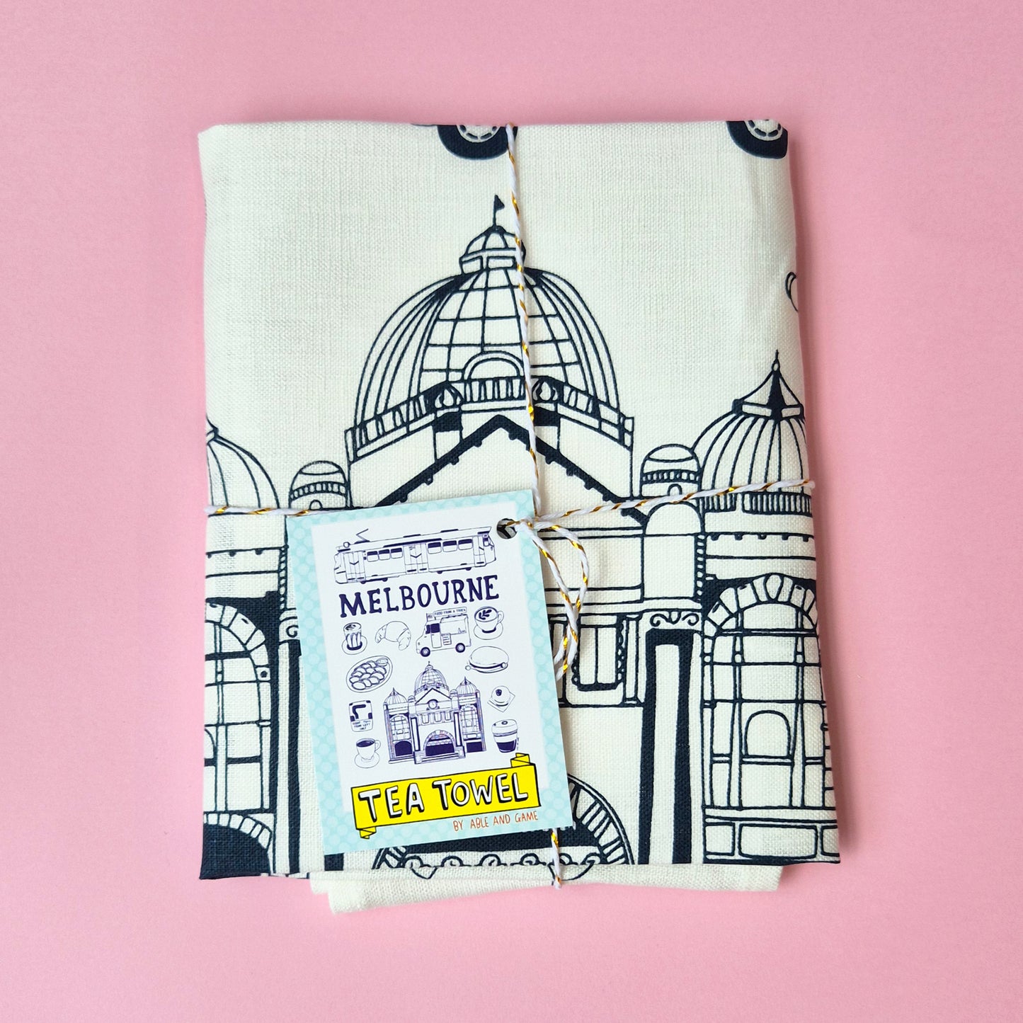 Melbourne - 100% Linen Tea Towel