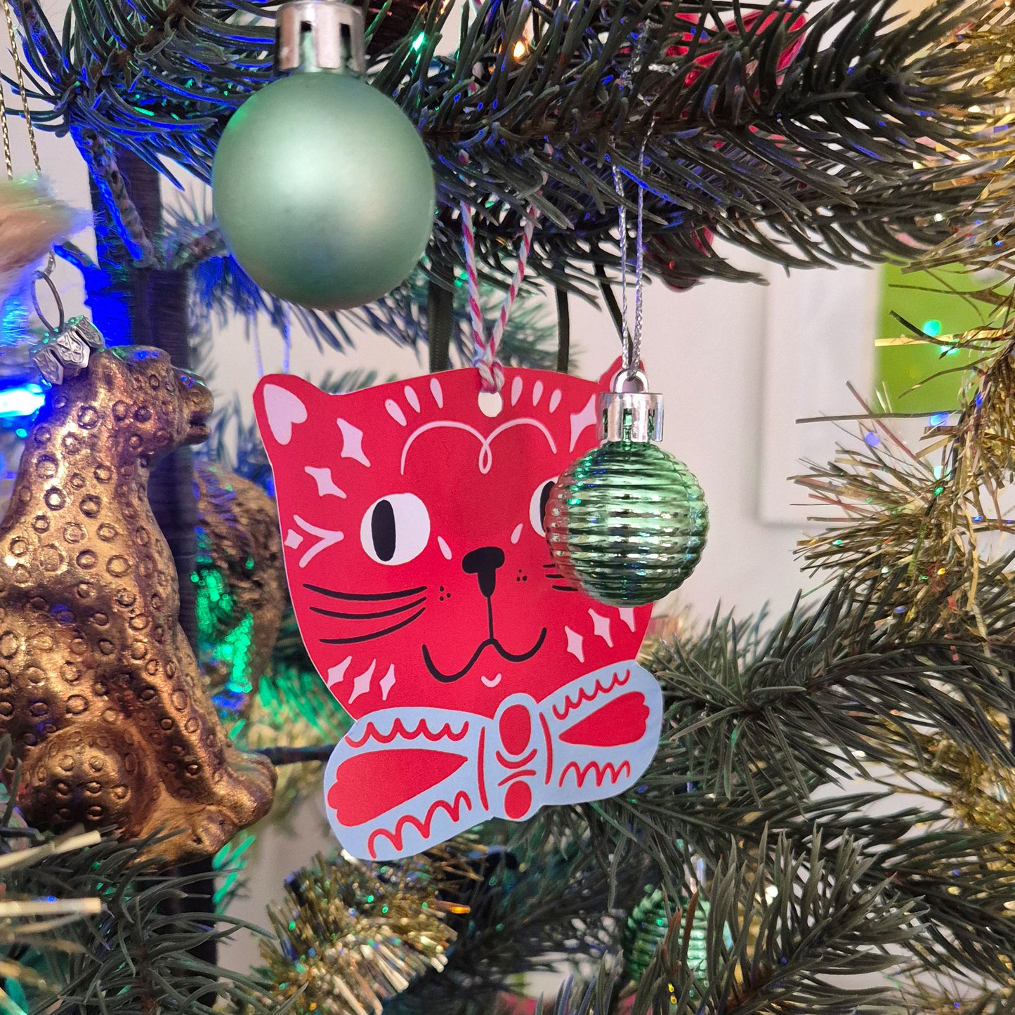 Kitty Tree Decorations - Four Designs To Cut Out And Hang