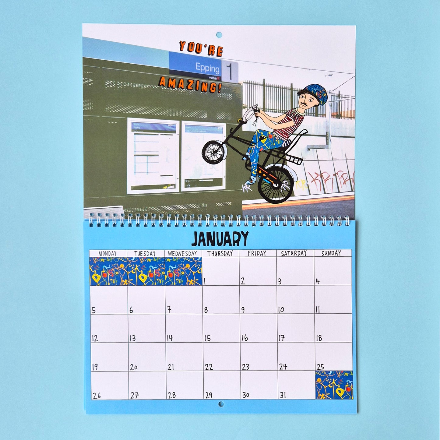 2026 Melbourne Train Station Calendar