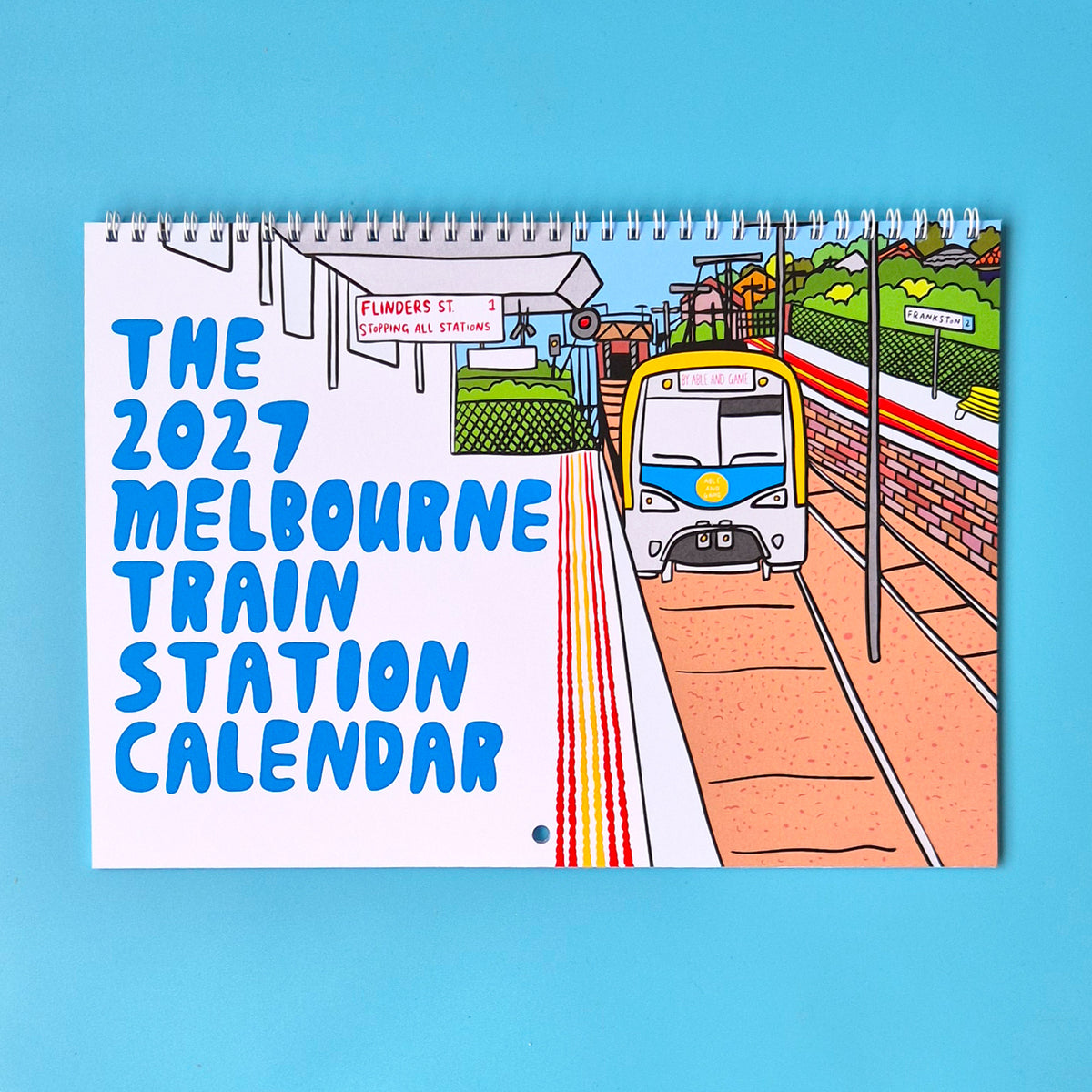 2027 Melbourne Train Station Calendar