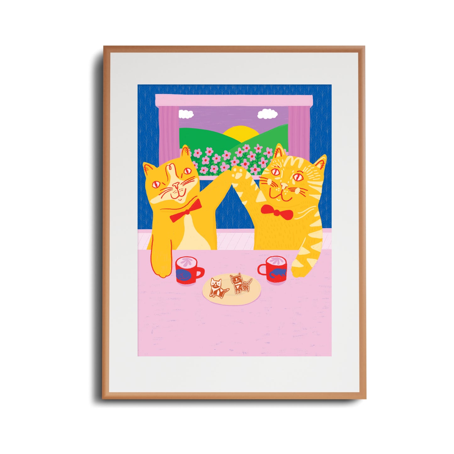 Cat High Five - Art Print