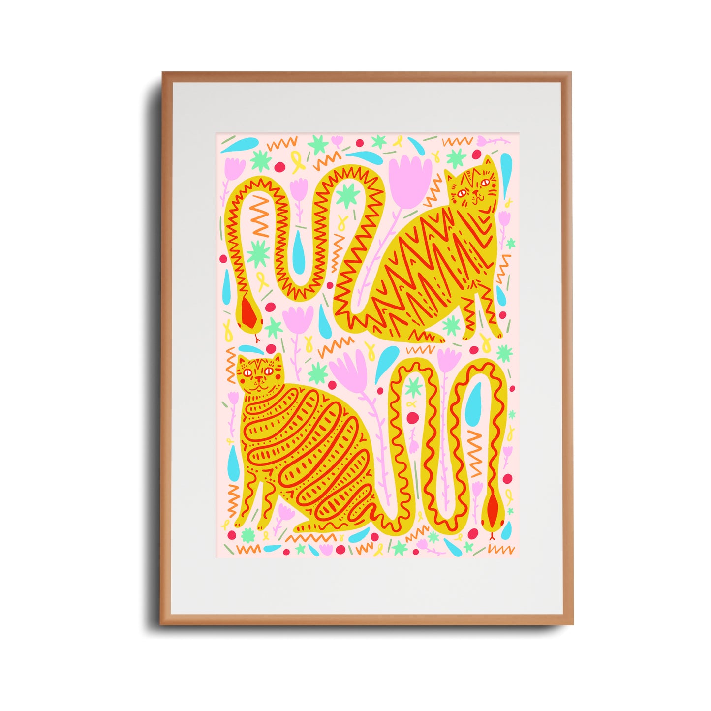 Cat Snake Tail - Art Print