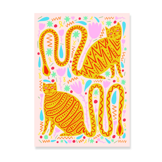 Cat Snake Tail - Art Print