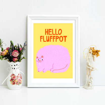Hello Fluffpot - Art Print
