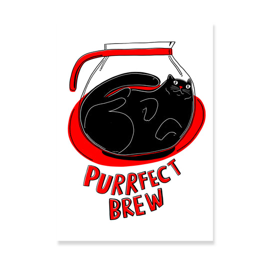 Purrfect Brew - Art Print