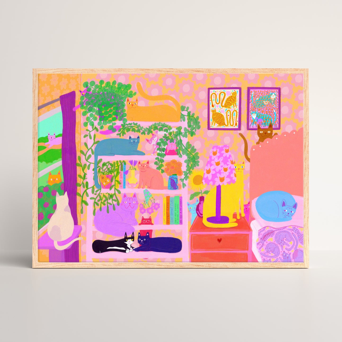 Shelf Cats - Art Print