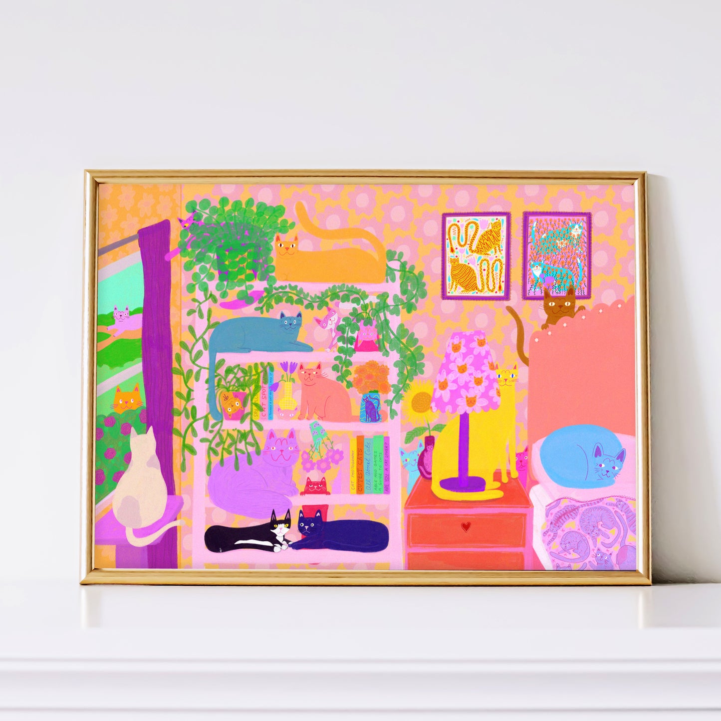 Shelf Cats - Art Print