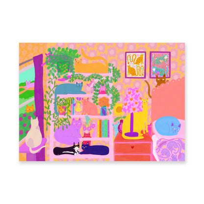 Shelf Cats - Art Print