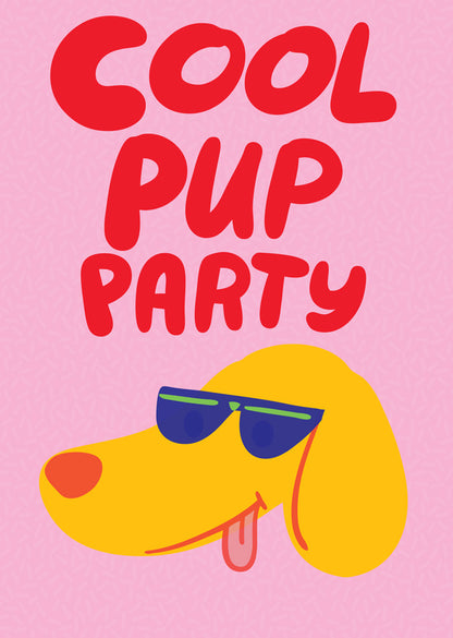 Cool Pup Party - Birthday Card