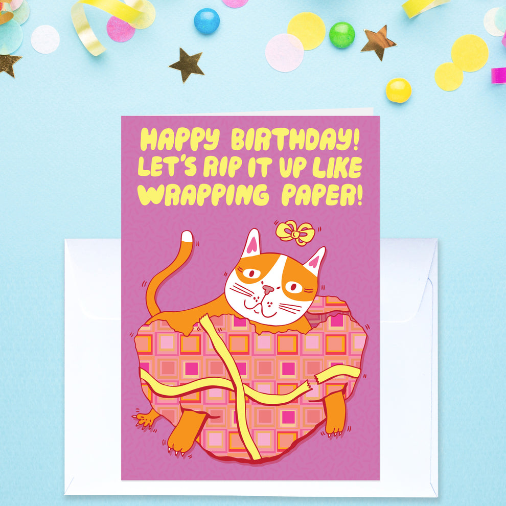 Let's Rip It Up Like Wrapping Paper! - Birthday Card – Able And Game