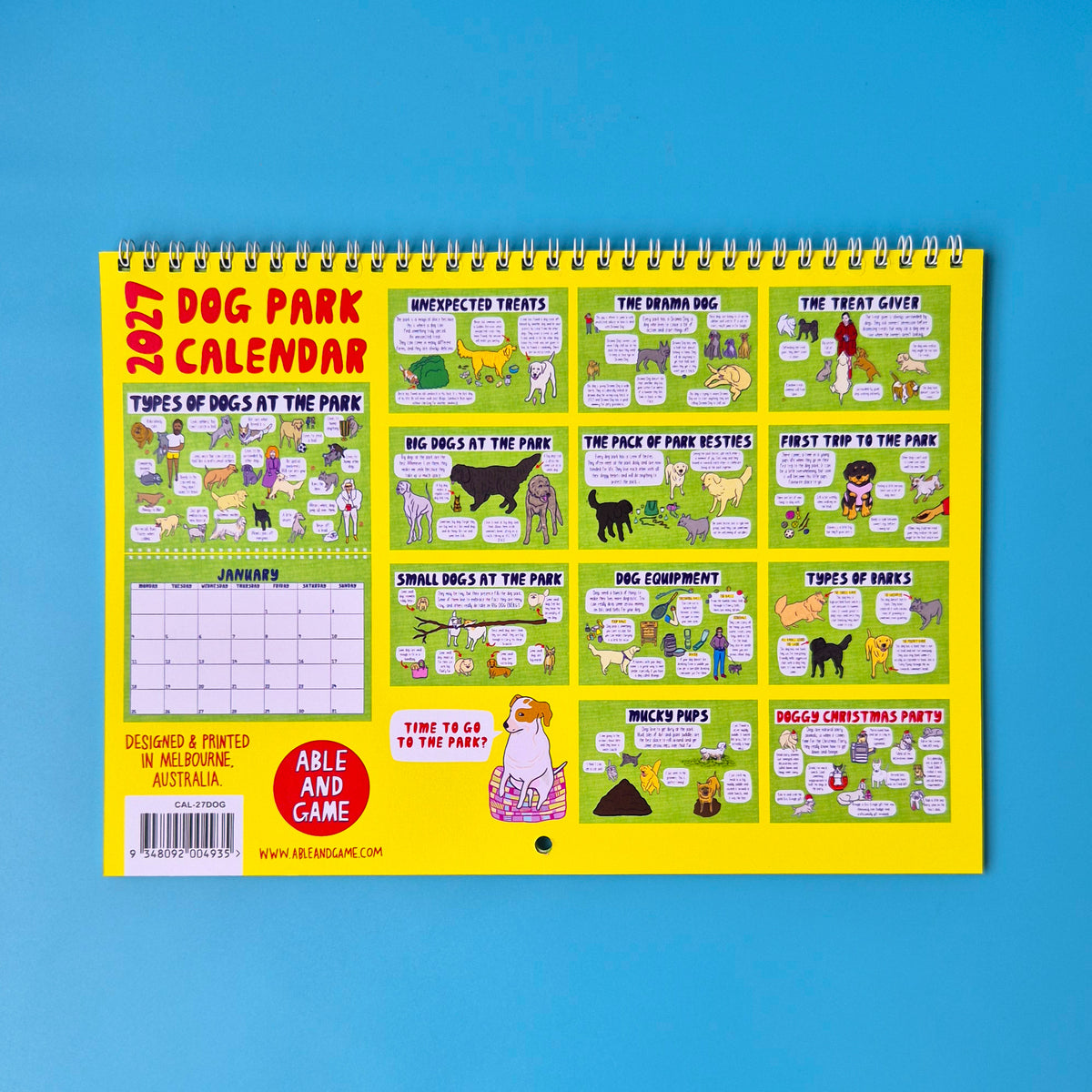 2027 Dog Park Calendar
