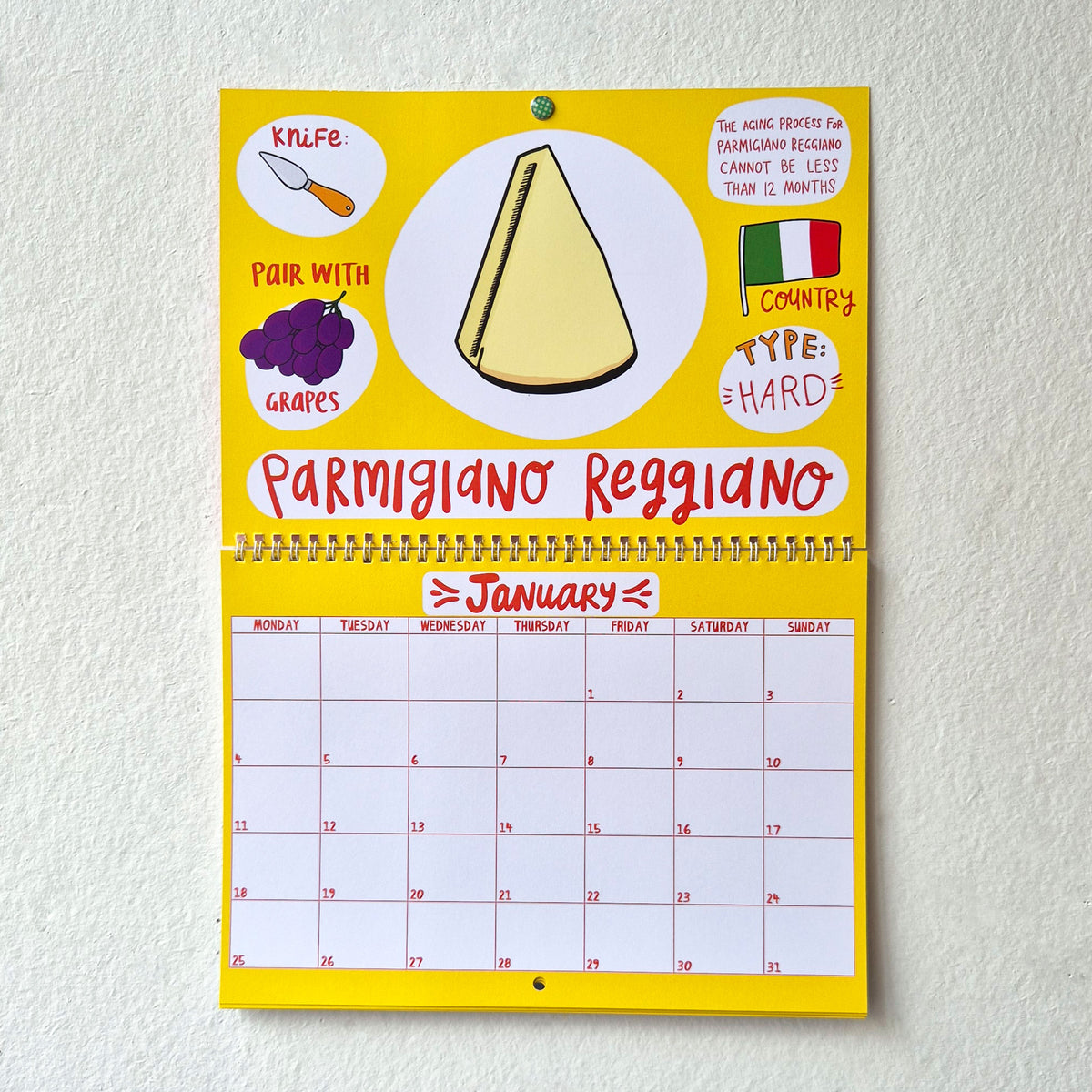 2027 Cheese Calendar