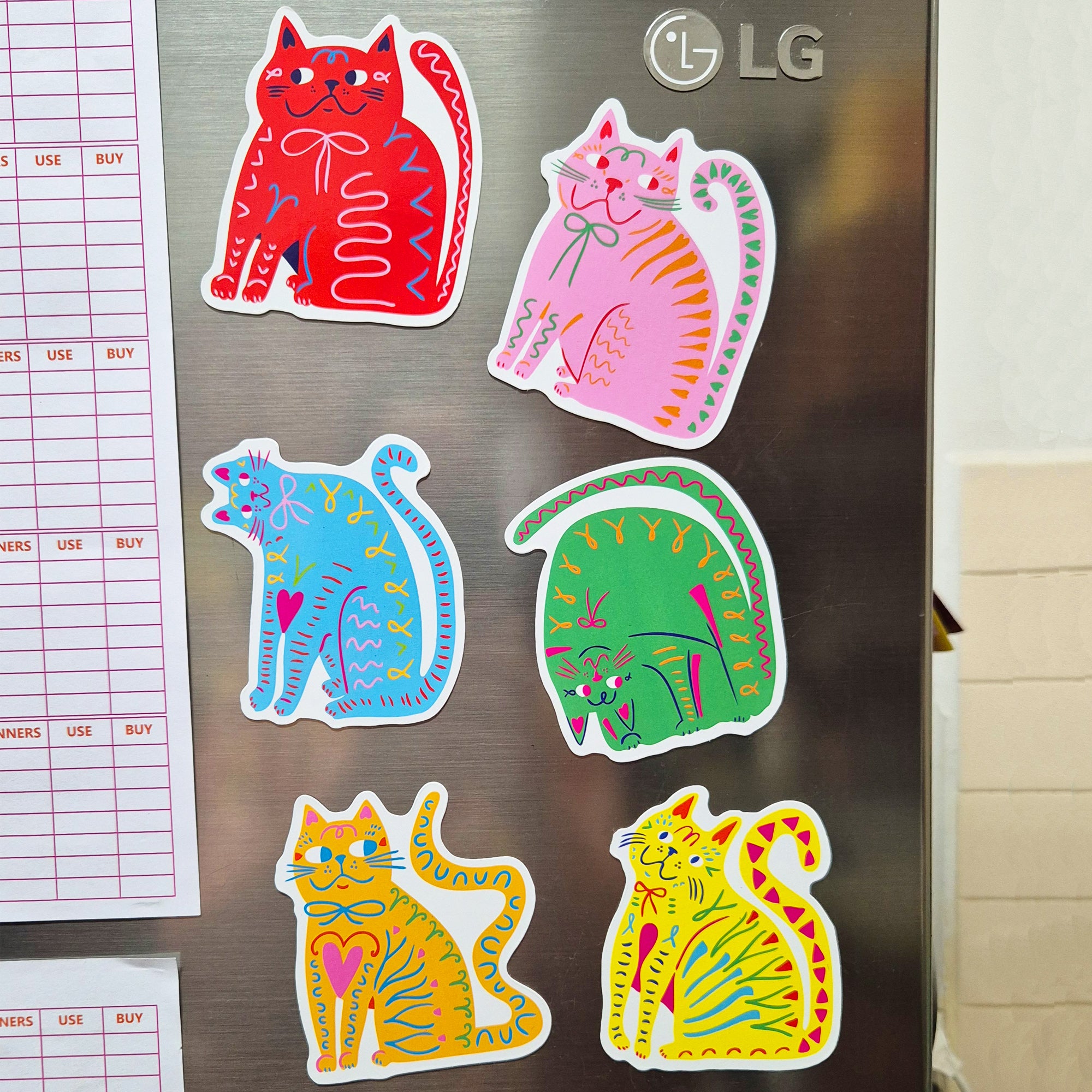 Fun and bright fridge magnets for cat lovers – Able And Game