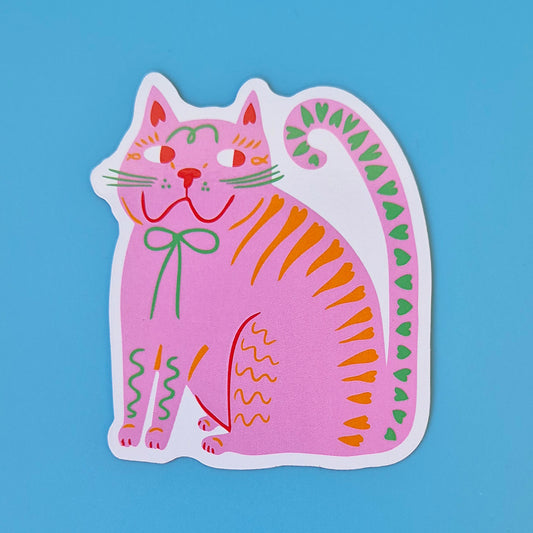 Fridge Magnet - Pink Cat