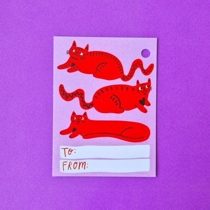 Gift Tags - Three Red Cats