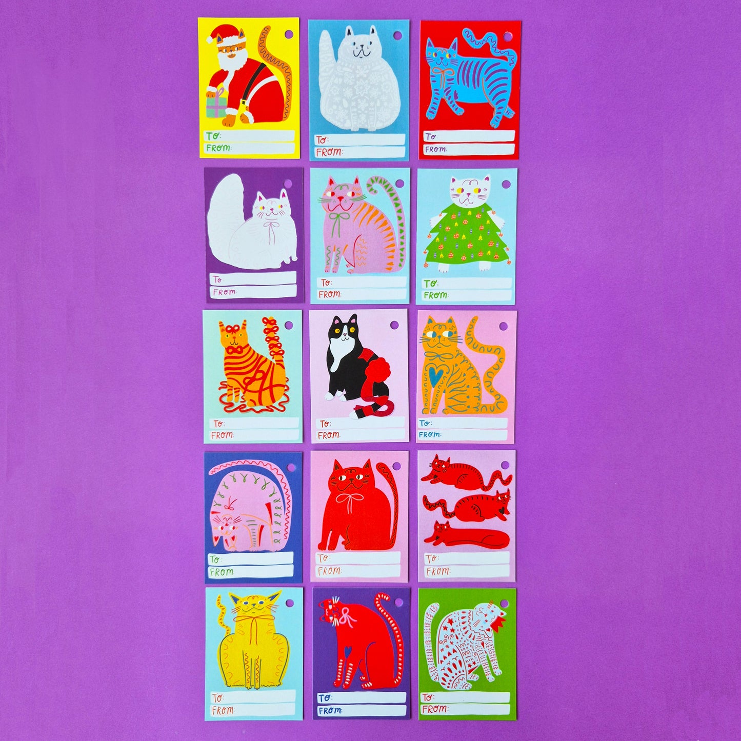 Gift Tags - 15 Different Cats