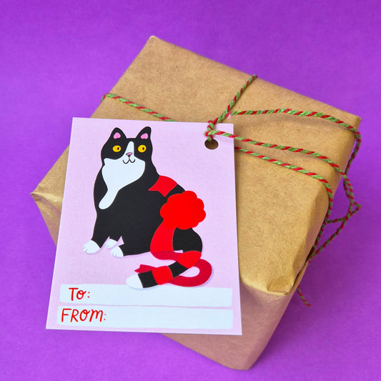 Gift Tags - Tuxedo Cat - Pack Of 15