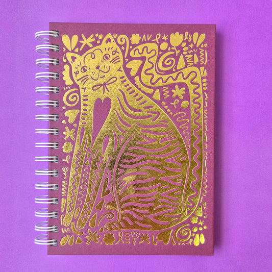 Bullet Journal - Gold Kitty Cover