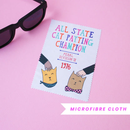 All State Cat Patting Champion - Microfibre Glasses Cleaner